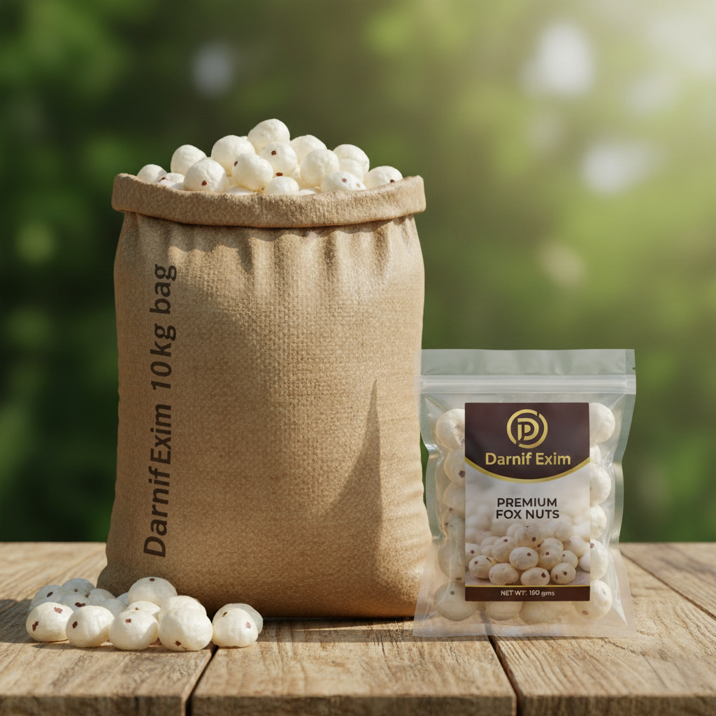 packaging of wholesale makhana supplier for UK importers