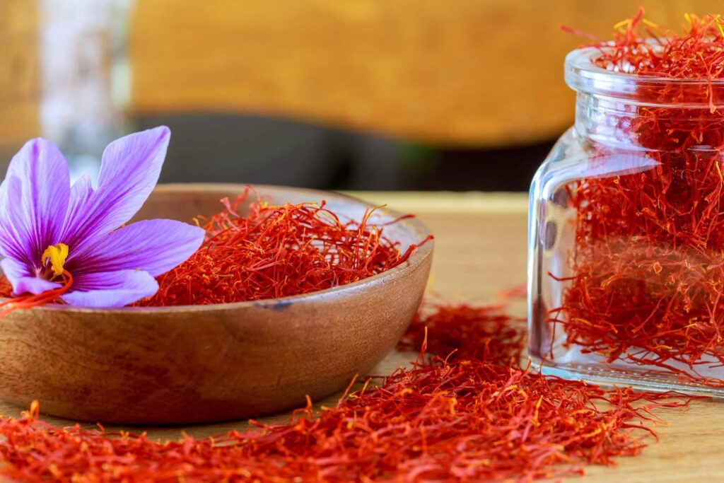 saffron crocus sativus wooden bowl scaled